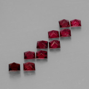 Gemas de espinela rojo natural de  ct, cuadrado, VVS-VS