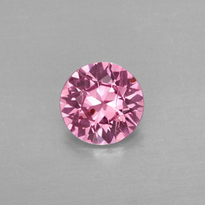 Espinela rosa natural de 0,62 ct, corte redondo, SI
