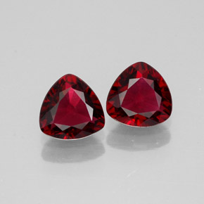 Gemas de espinela rojo natural de  ct, trillón, VVS-VS