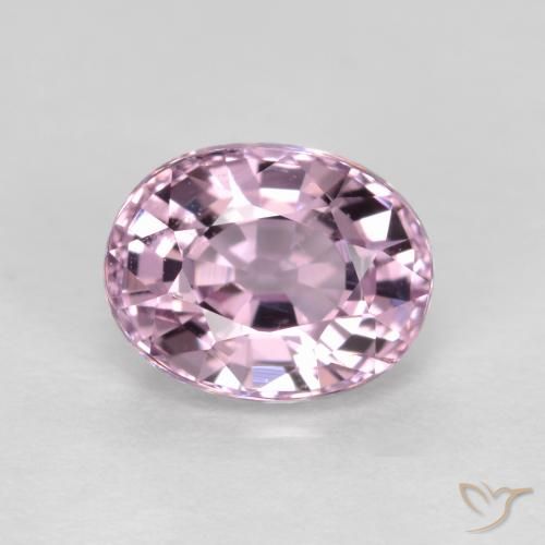0.82ct Natural Púrpura rosáceo muy claro espinela, Ovalada, VS