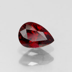 Espinela rojo natural de 0,36 ct, en forma de pera, VS-SI