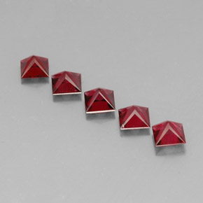 Gemas de espinela rojo natural de  ct, cuadrado, VVS-VS