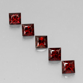 Gemas de espinela rojo natural de  ct, cuadrado, VVS-VS