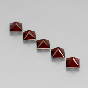 Gemas de espinela rojo natural de  ct, cuadrado, VVS-VS