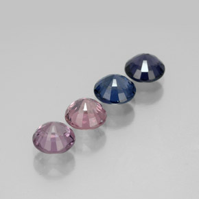 Gemas de espinela multicolor natural de  ct, corte redondo, VVS-VS