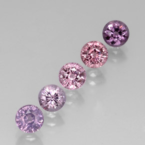Gemas de espinela multicolor natural de  ct, corte redondo, VVS-VS
