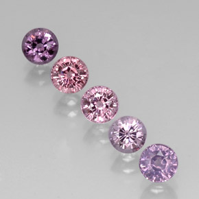 Gemas de espinela multicolor natural de  ct, corte redondo, VVS-VS