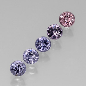 Gemas de espinela multicolor natural de  ct, corte redondo, VVS-VS