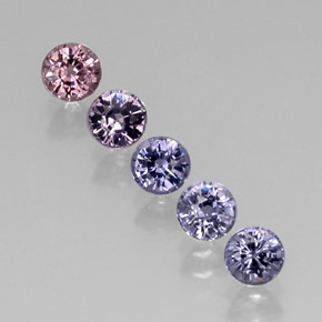 Gemas de espinela multicolor natural de  ct, corte redondo, VVS-VS