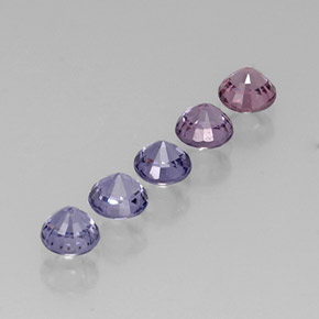 Gemas de espinela multicolor natural de  ct, corte redondo, VVS-VS