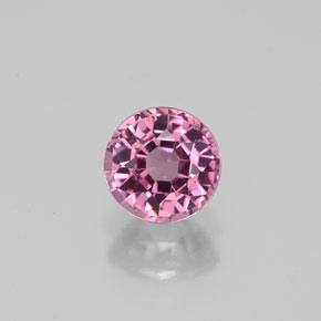 Espinela rosa natural de 0,87 ct, corte redondo, VVS-VS