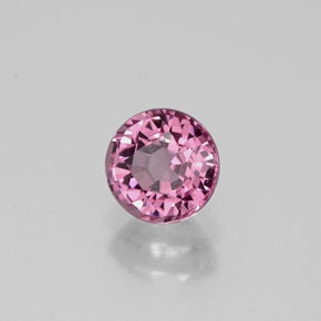 Espinela rosa natural de 0,87 ct, corte redondo, VVS-VS