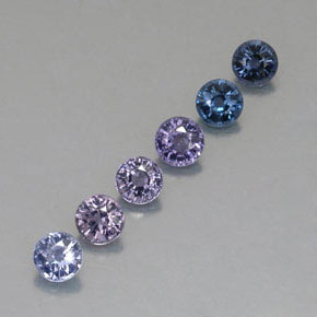 Gemas de espinela multicolor natural de  ct, corte redondo, VVS-VS