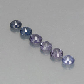 Gemas de espinela multicolor natural de  ct, corte redondo, VVS-VS