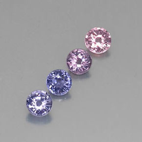 Gemas de espinela multicolor natural de  ct, corte redondo, VVS-VS