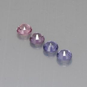 Gemas de espinela multicolor natural de  ct, corte redondo, VVS-VS
