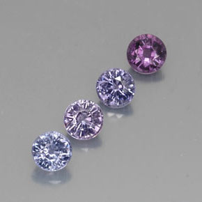 Gemas de espinela multicolor natural de  ct, corte redondo, VVS-VS
