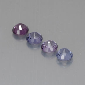 Gemas de espinela multicolor natural de  ct, corte redondo, VVS-VS