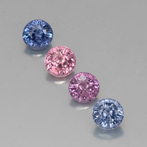 Gemas de espinela multicolor natural de  ct, corte redondo, VVS-VS