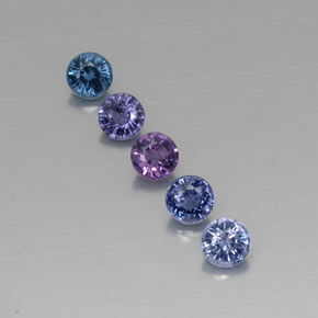 Gemas de espinela multicolor natural de  ct, corte redondo, VVS-VS
