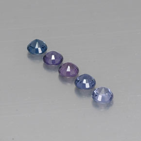 Gemas de espinela multicolor natural de  ct, corte redondo, VVS-VS