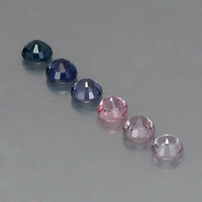 Gemas de espinela multicolor natural de  ct, corte redondo, VVS-VS