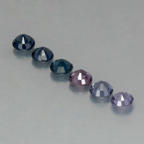 Gemas de espinela multicolor natural de  ct, corte redondo, VVS-VS