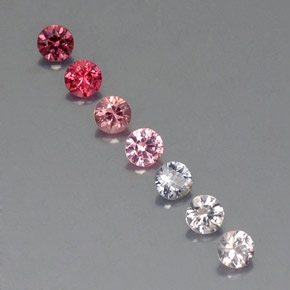 Gemas de espinela multicolor natural de  ct, corte redondo, VVS-VS