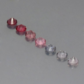 Gemas de espinela multicolor natural de  ct, corte redondo, VVS-VS