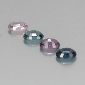 Gemas de espinela multicolor natural de  ct, corte óvalo, VVS