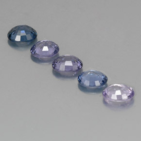 Gemas de espinela multicolor natural de  ct, corte óvalo, VVS