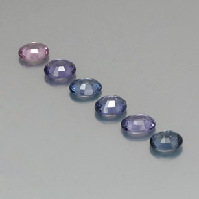 Gemas de espinela multicolor natural de  ct, corte óvalo, VVS-VS