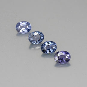Gemas de espinela azul natural de  ct, corte óvalo, VVS