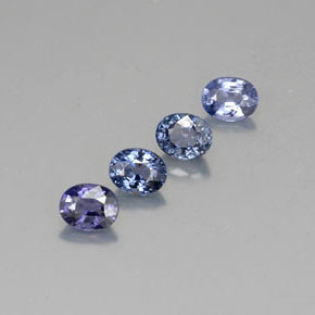 Gemas de espinela azul natural de  ct, corte óvalo, VVS