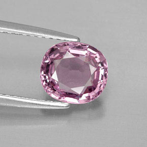 Espinela rosa natural de 1,78 ct, corte cojín, VS