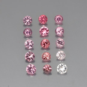 Gemas de espinela multicolor natural de  ct, corte redondo, VVS-VS