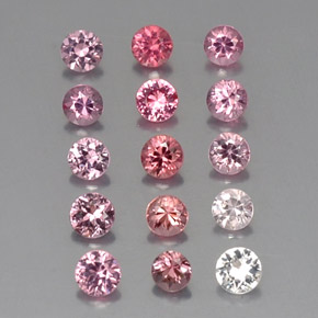 Gemas de espinela multicolor natural de  ct, corte redondo, VVS-VS