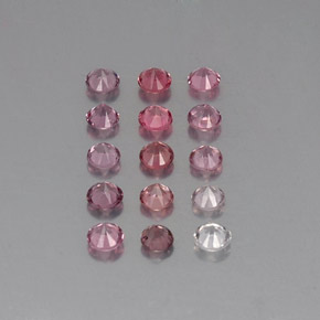 Gemas de espinela multicolor natural de  ct, corte redondo, VVS-VS