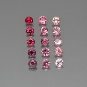 Gemas de espinela multicolor natural de  ct, corte redondo, VVS-VS