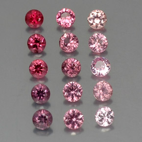 Gemas de espinela multicolor natural de  ct, corte redondo, VVS-VS