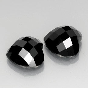 Gemas de espinela negro natural de 14,36 ct, forma de corazón, opaco