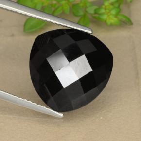 Espinela negro natural de 11,29 ct, trillón, opaco