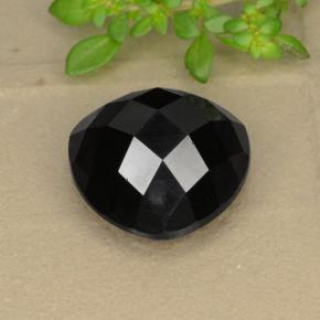 Espinela negro natural de 11,29 ct, trillón, opaco