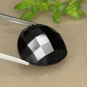 Espinela negro natural de 11,29 ct, trillón, opaco
