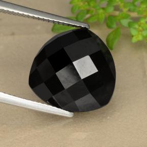 Espinela negro natural de 10,90 ct, trillón, opaco