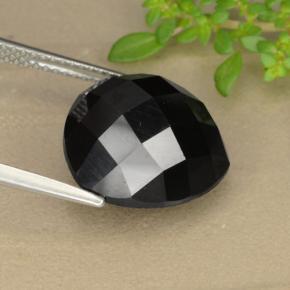 Espinela negro natural de 10,90 ct, trillón, opaco