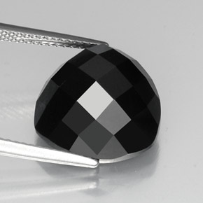 Espinela negro natural de 12,04 ct, trillón, opaco