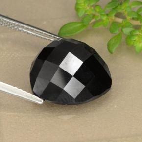 Espinela negro natural de 11,03 ct, trillón, opaco