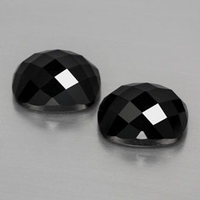 Gemas de espinela negro natural de 8,03 ct, corte cojín, opaco