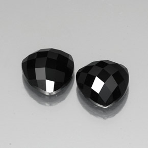 Gemas de espinela negro natural de 8,33 ct, trillón, opaco